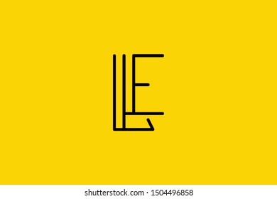Creative Innovative Initial Letter logo LE EL. Minimal luxury Monogram. Professional initial design. Premium Business typeface. Alphabet symbol and sign.