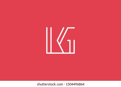 Creative Innovative Initial Letter logo LG GL. Minimal luxury Monogram. Professional initial design. Premium Business typeface. Alphabet symbol and sign.