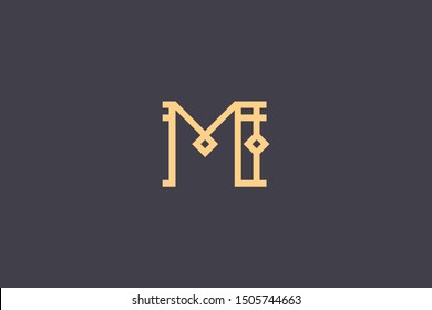 Creative Innovative Initial Letter logo MI IM M. Minimal luxury Monogram. Professional initial design. Premium Business typeface. Alphabet symbol and sign.