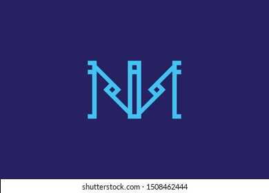 Creative Innovative Initial Letter logo NN M. Minimal luxury Monogram. Professional initial design. Premium Business typeface. Alphabet symbol and sign.
