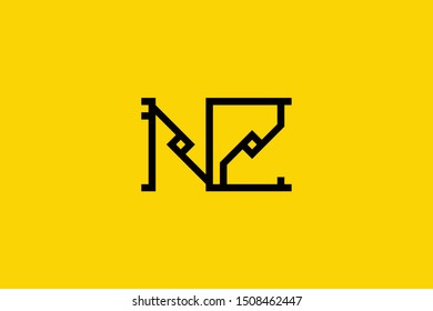 Creative Innovative Initial Letter logo NZ ZN. Minimal luxury Monogram. Professional initial design. Premium Business typeface. Alphabet symbol and sign.