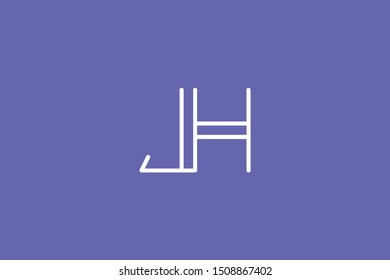 Creative Innovative Initial Letter logo JH HJ. Minimal luxury Monogram. Professional initial design. Premium Business typeface. Alphabet symbol and sign.