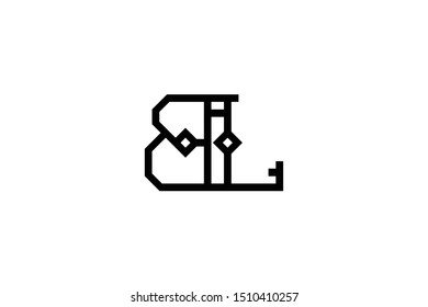 Creative Innovative Initial Letter logo BL LB. Minimal luxury Monogram. Professional initial design. Premium Business typeface. Alphabet symbol and sign.