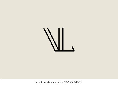 Creative Innovative Initial Letter logo VL LV. Minimal luxury Monogram. Professional initial design. Premium Business typeface. Alphabet symbol and sign.