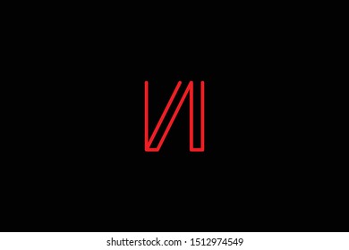 Creative Innovative Initial Letter logo VI N. Minimal luxury Monogram. Professional initial design. Premium Business typeface. Alphabet symbol and sign.