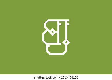 Creative Innovative Initial Letter logo BJ JB. Minimal luxury Monogram. Professional initial design. Premium Business typeface. Alphabet symbol and sign.