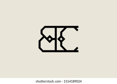 Creative Innovative Initial Letter logo BC CB. Minimal luxury Monogram. Professional initial design. Premium Business typeface. Alphabet symbol and sign.
