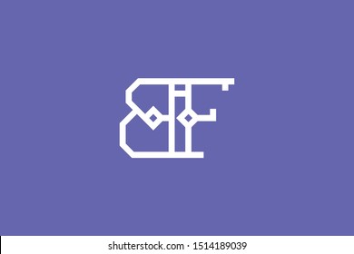 Creative Innovative Initial Letter logo BF FB. Minimal luxury Monogram. Professional initial design. Premium Business typeface. Alphabet symbol and sign.