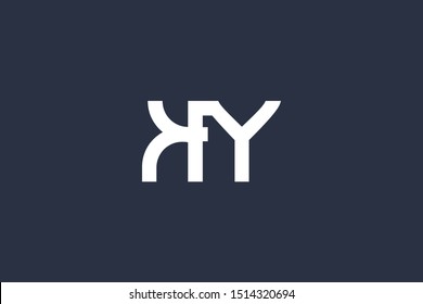 Creative Innovative Initial Letter logo KY YK. Minimal luxury Monogram. Professional initial design. Premium Business typeface. Alphabet symbol and sign.