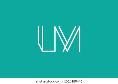 Creative Innovative Initial Letter logo UM MU. Minimal luxury Monogram. Professional initial design. Premium Business typeface. Alphabet symbol and sign.