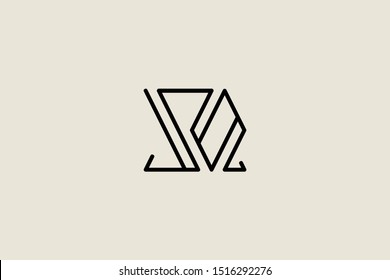 Creative Innovative Initial Letter logo SQ QS. Minimal luxury Monogram. Professional initial design. Premium Business typeface. Alphabet symbol and sign.
