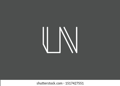 Creative Innovative Initial Letter logo UN NU. Minimal luxury Monogram. Professional initial design. Premium Business typeface. Alphabet symbol and sign.