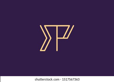 Creative Innovative Initial Letter logo RP PR. Minimal luxury Monogram. Professional initial design. Premium Business typeface. Alphabet symbol and sign.