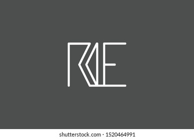 Creative Innovative Initial Letter logo RE ER. Minimal luxury Monogram. Professional initial design. Premium Business typeface. Alphabet symbol and sign.