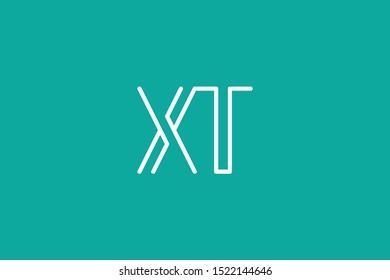 Creative Innovative Initial Letter logo XT TX. Minimal luxury Monogram. Professional initial design. Premium Business typeface. Alphabet symbol and sign.