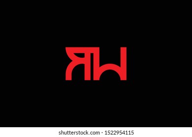 Creative Innovative Initial Letter logo RW WR. Minimal luxury Monogram. Professional initial design. Premium Business typeface. Alphabet symbol and sign.
