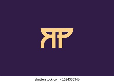 Creative Innovative Initial Letter logo RP PR. Minimal luxury Monogram. Professional initial design. Premium Business typeface. Alphabet symbol and sign.