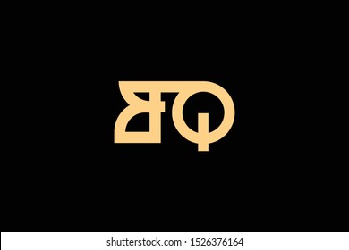 Creative Innovative Initial Letter logo BQ QB. Minimal luxury Monogram. Professional initial design. Premium Business typeface. Alphabet symbol and sign.