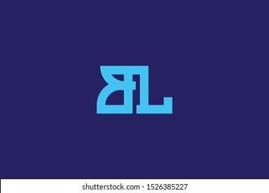 Creative Innovative Initial Letter logo BL LB. Minimal luxury Monogram. Professional initial design. Premium Business typeface. Alphabet symbol and sign.