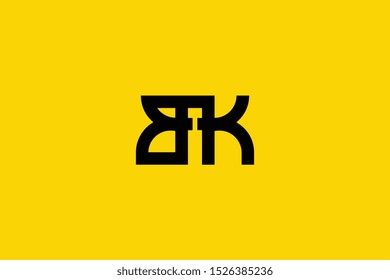 Creative Innovative Initial Letter logo BK KB. Minimal luxury Monogram. Professional initial design. Premium Business typeface. Alphabet symbol and sign.
