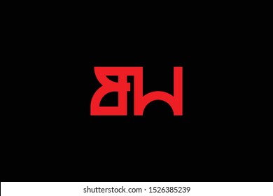 Creative Innovative Initial Letter logo BW WB. Minimal luxury Monogram. Professional initial design. Premium Business typeface. Alphabet symbol and sign.