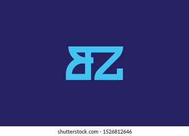 Creative Innovative Initial Letter logo BZ ZB. Minimal luxury Monogram. Professional initial design. Premium Business typeface. Alphabet symbol and sign.
