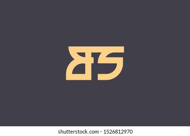 Creative Innovative Initial Letter logo BS SB. Minimal luxury Monogram. Professional initial design. Premium Business typeface. Alphabet symbol and sign.