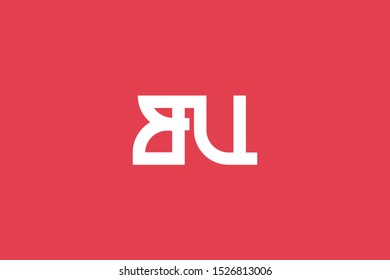 Creative Innovative Initial Letter logo BU UB. Minimal luxury Monogram. Professional initial design. Premium Business typeface. Alphabet symbol and sign.