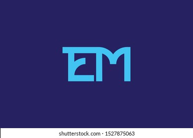 Creative Innovative Initial Letter logo EM ME. Minimal luxury Monogram. Professional initial design. Premium Business typeface. Alphabet symbol and sign.