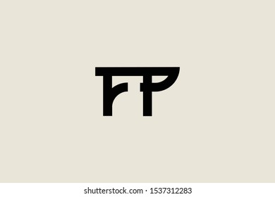 Creative Innovative Initial Letter logo FP PF. Minimal luxury Monogram. Professional initial design. Premium Business typeface. Alphabet symbol and sign.