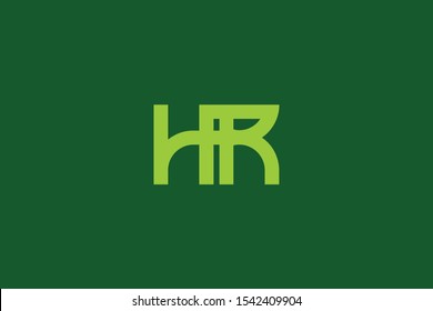 Creative Innovative Initial Letter logo HR RH. Minimal luxury Monogram. Professional initial design. Premium Business typeface. Alphabet symbol and sign.