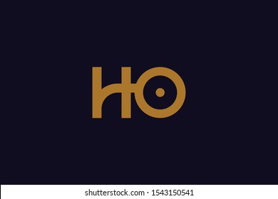 Creative Innovative Initial Letter logo HO OH. Minimal luxury Monogram. Professional initial design. Premium Business typeface. Alphabet symbol and sign.