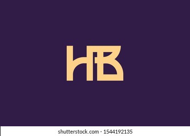 Creative Innovative Initial Letter logo HB BH. Minimal luxury Monogram. Professional initial design. Premium Business typeface. Alphabet symbol and sign.
