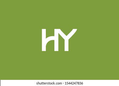 Creative Innovative Initial Letter logo HY YH. Minimal luxury Monogram. Professional initial design. Premium Business typeface. Alphabet symbol and sign.