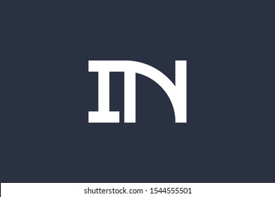 Creative Innovative Initial Letter logo IN NI. Minimal luxury Monogram. Professional initial design. Premium Business typeface. Alphabet symbol and sign.