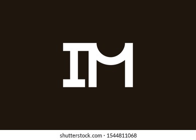 Creative Innovative Initial Letter logo IM MI. Minimal luxury Monogram. Professional initial design. Premium Business typeface. Alphabet symbol and sign.