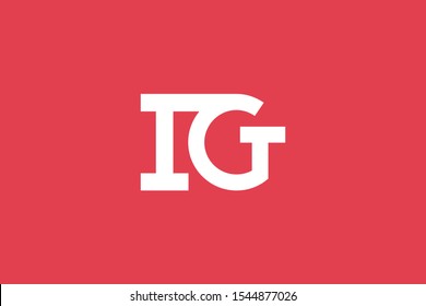Creative Innovative Initial Letter logo IG GI. Minimal luxury Monogram. Professional initial design. Premium Business typeface. Alphabet symbol and sign.