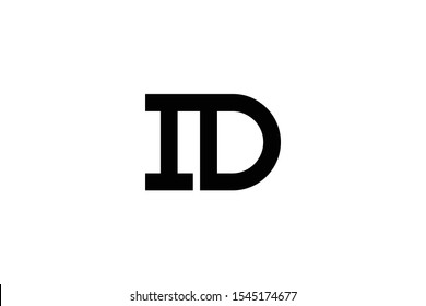 Creative Innovative Initial Letter logo ID DI. Minimal luxury Monogram. Professional initial design. Premium Business typeface. Alphabet symbol and sign.
