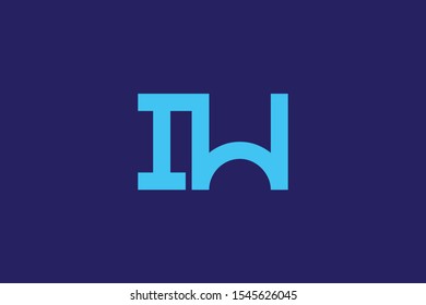 Creative Innovative Initial Letter logo IW WI. Minimal luxury Monogram. Professional initial design. Premium Business typeface. Alphabet symbol and sign.