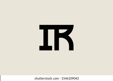 Creative Innovative Initial Letter logo IR RI. Minimal luxury Monogram. Professional initial design. Premium Business typeface. Alphabet symbol and sign.