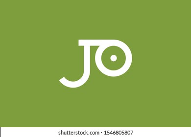Creative Innovative Initial Letter logo JO OJ. Minimal luxury Monogram. Professional initial design. Premium Business typeface. Alphabet symbol and sign.
