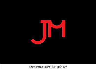 Creative Innovative Initial Letter logo JM MJ. Minimal luxury Monogram. Professional initial design. Premium Business typeface. Alphabet symbol and sign.