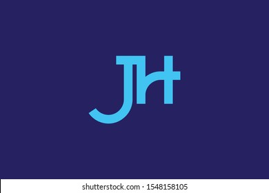Creative Innovative Initial Letter logo JH HJ. Minimal luxury Monogram. Professional initial design. Premium Business typeface. Alphabet symbol and sign.