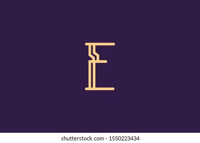 Creative Innovative Initial Letter logo E EE. Minimal luxury Monogram. Professional initial design. Premium Business typeface. Alphabet symbol and sign.