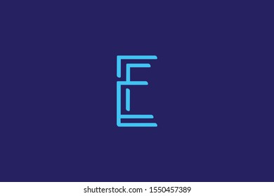 Creative Innovative Initial Letter logo E EE. Minimal luxury Monogram. Professional initial design. Premium Business typeface. Alphabet symbol and sign.