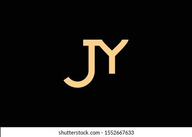 Creative Innovative Initial Letter logo JY YJ. Minimal luxury Monogram. Professional initial design. Premium Business typeface. Alphabet symbol and sign.