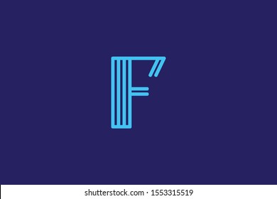Creative Innovative Initial Letter logo F FF. Minimal luxury Monogram. Professional initial design. Premium Business typeface. Alphabet symbol and sign.