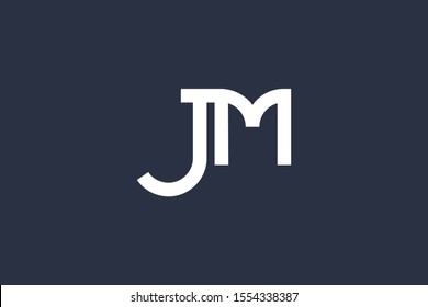 Creative Innovative Initial Letter logo JM MJ. Minimal luxury Monogram. Professional initial design. Premium Business typeface. Alphabet symbol and sign.