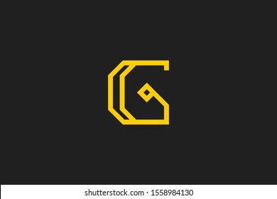 Creative Innovative Initial Letter logo G GG. Minimal luxury Monogram. Professional initial design. Premium Business typeface. Alphabet symbol and sign.