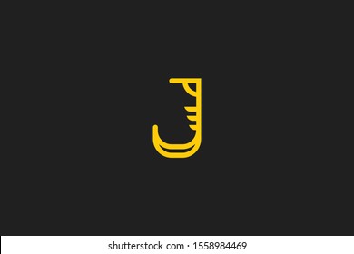 Creative Innovative Initial Letter logo J JJ. Minimal luxury Monogram. Professional initial design. Premium Business typeface. Alphabet symbol and sign.